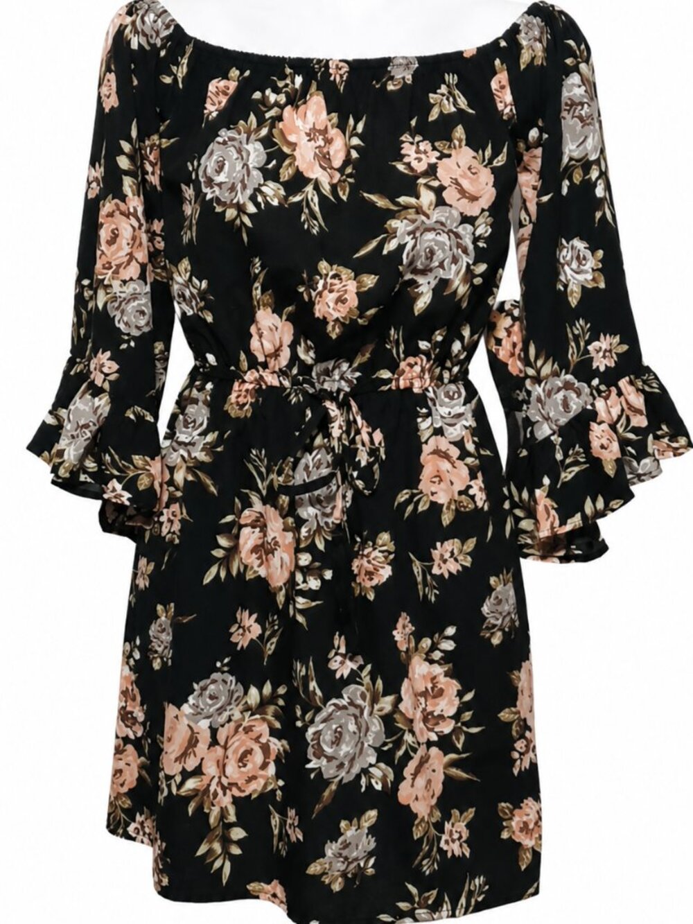 NWT medium floral flowy top. Off shoulder shirt dress w/ elastic waist. Summer